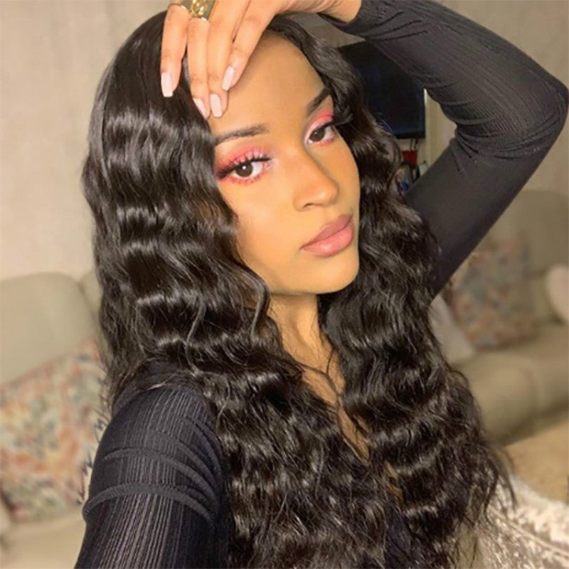 Foreign Trade Europe And The United States Wigs Female African Small Curly Hair Fashion Split Long Curly Hair Corn Hot Wig Headgear In Stock