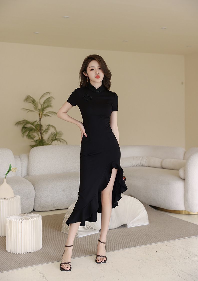Improved Cheongsam Long Dress Women