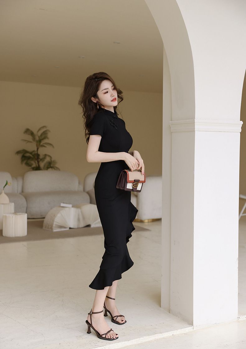 Improved Cheongsam Long Dress Women