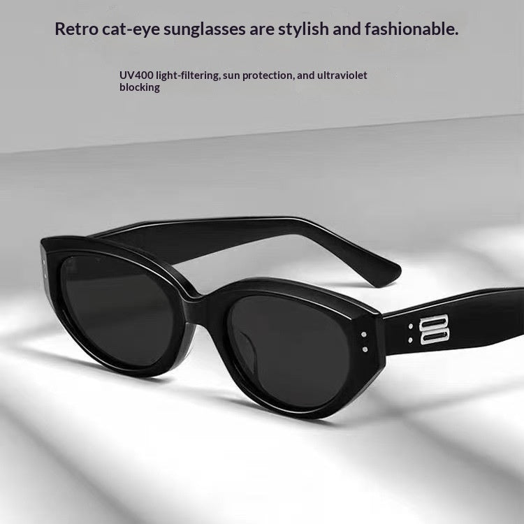 Retro Cat-Eye Sunglasses Womens Sun Protection Sunglasses