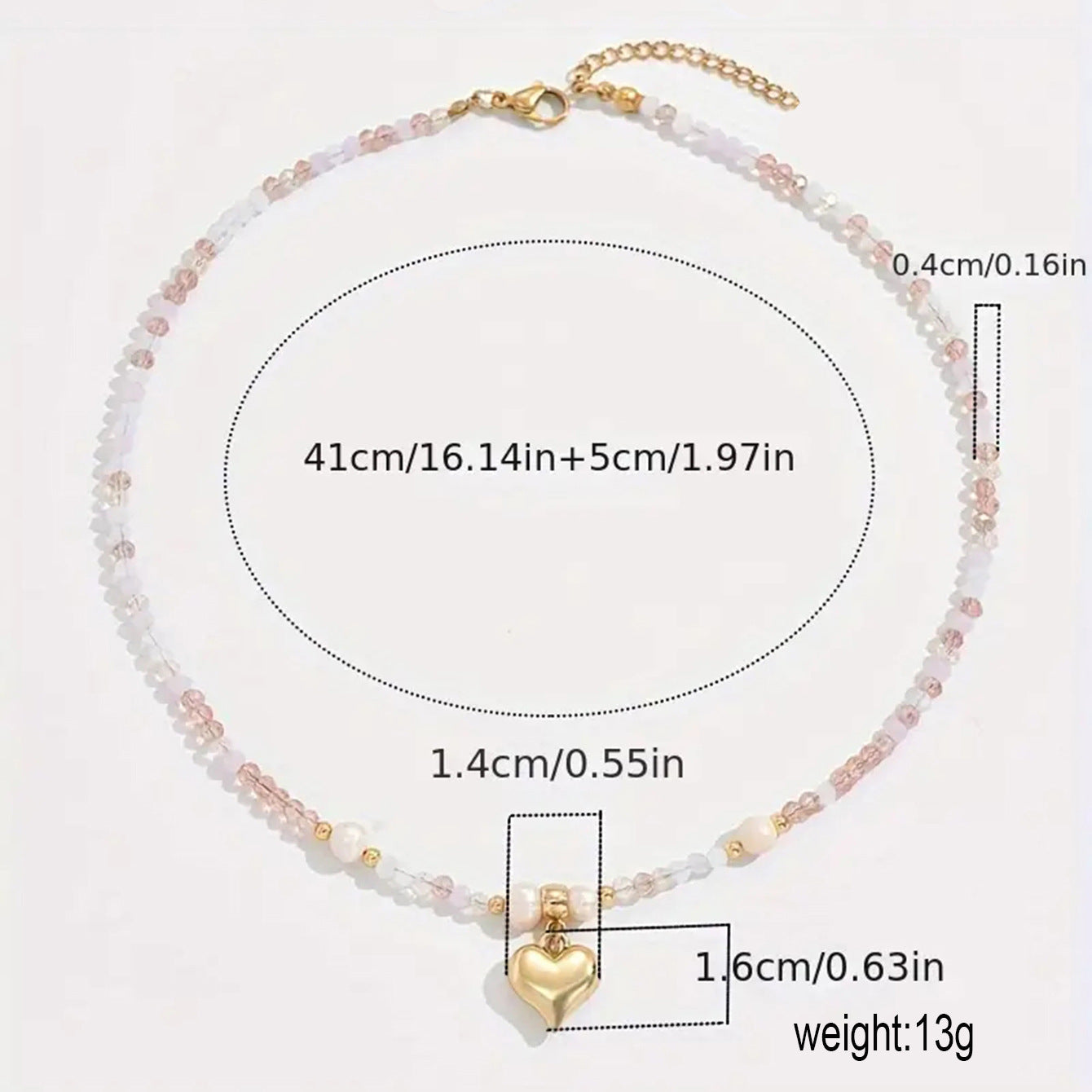 Freshwater Pearl Heart Necklace For Women
