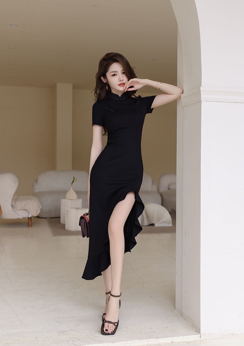 Improved Cheongsam Long Dress Women