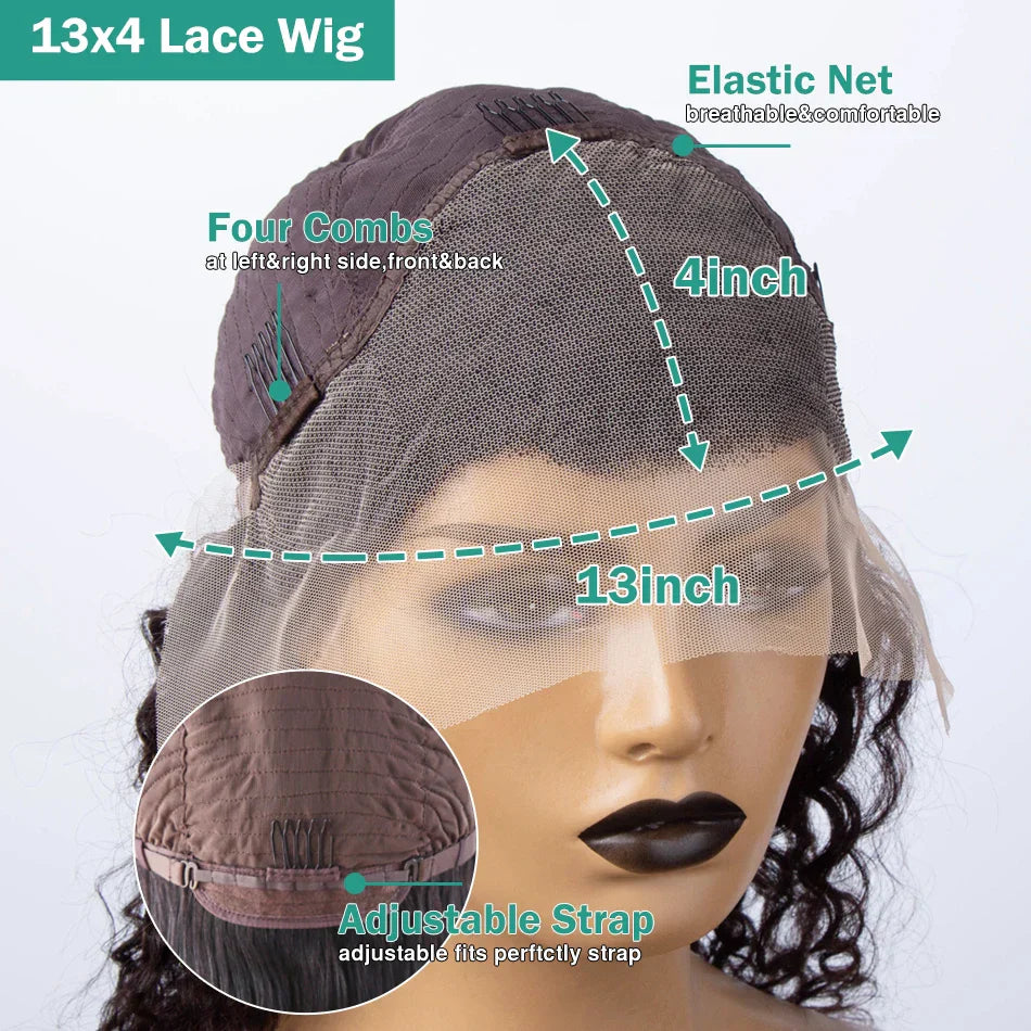 Brazilian Pre Plucked Curly Human Hair Wigs