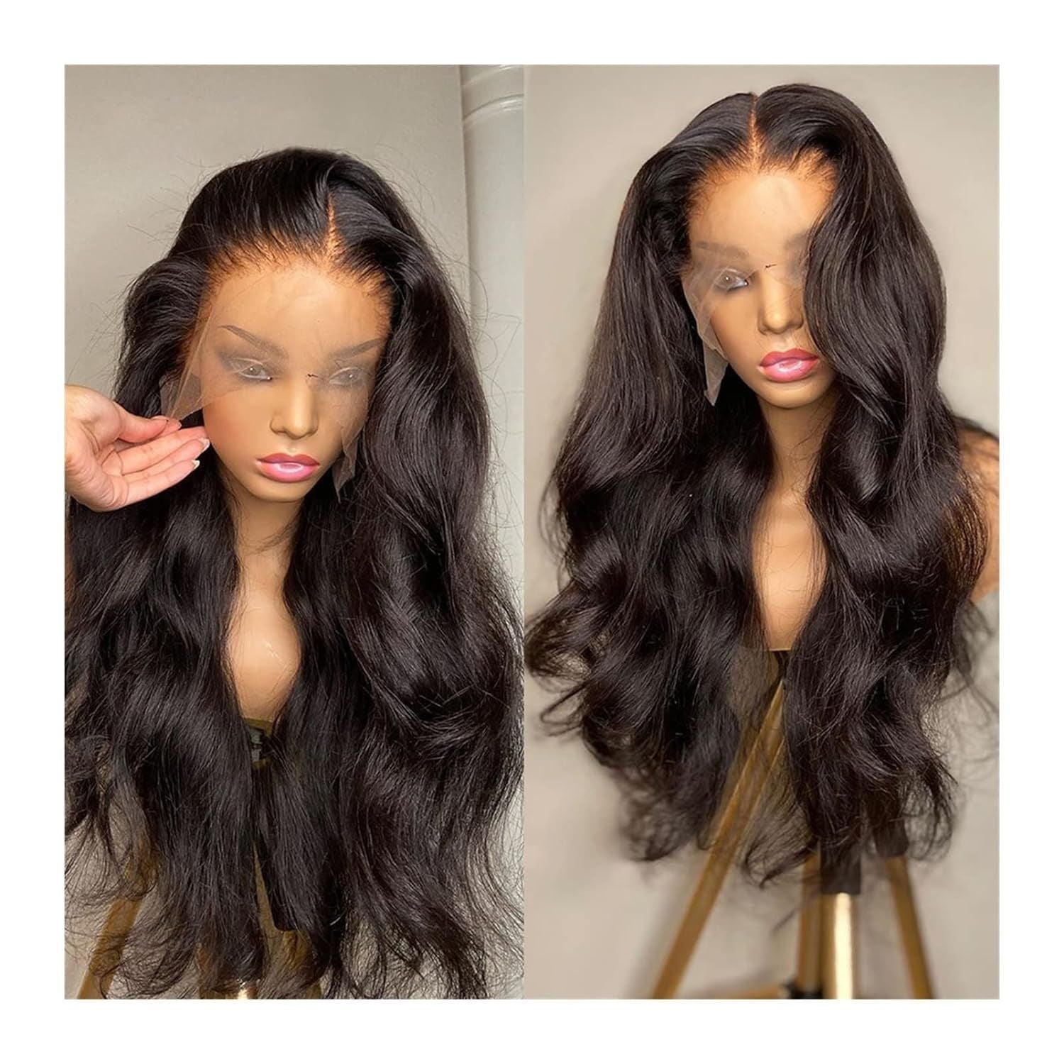 Women's Long Curly Hair Big Wave Wigs Full-head