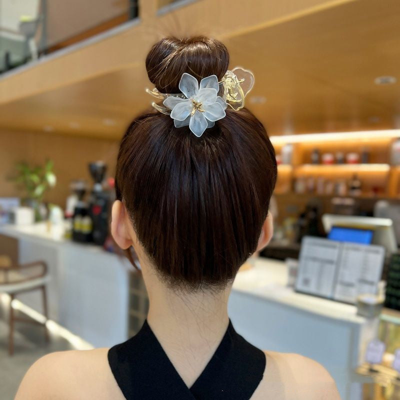 Women's Fashionable And Airy Floral Styled Pillow Hair Clips