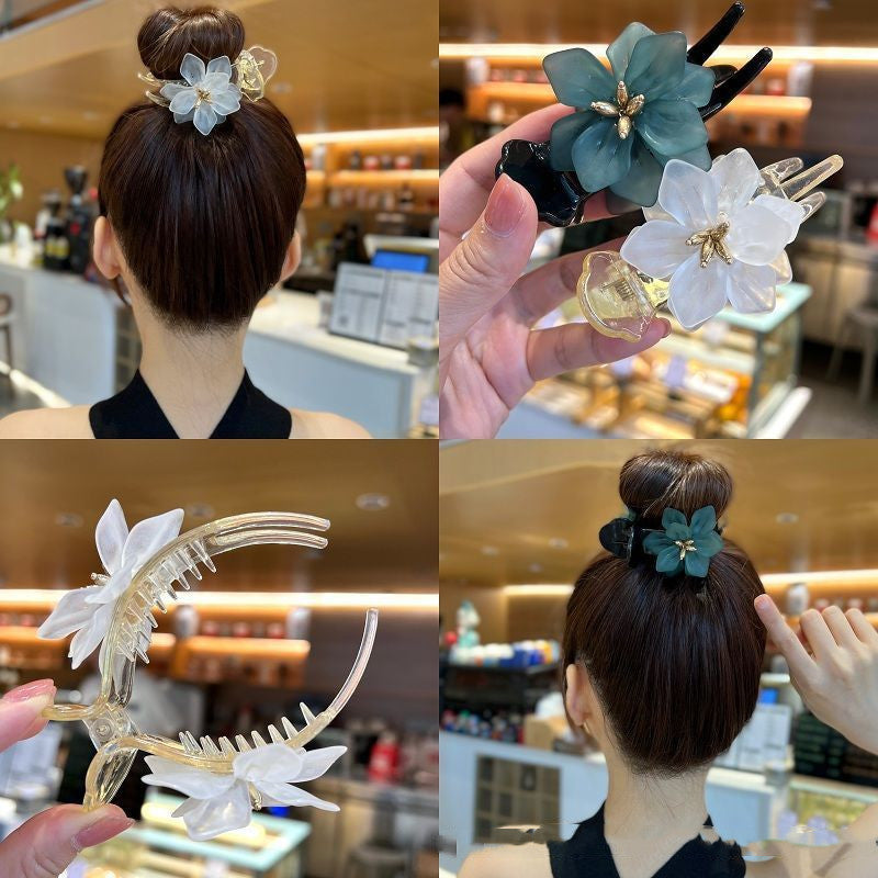 Women's Fashionable And Airy Floral Styled Pillow Hair Clips