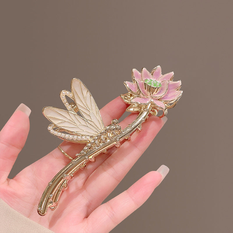 Women's Fashion Tassel Pendant Lotus Flower Hair Clips