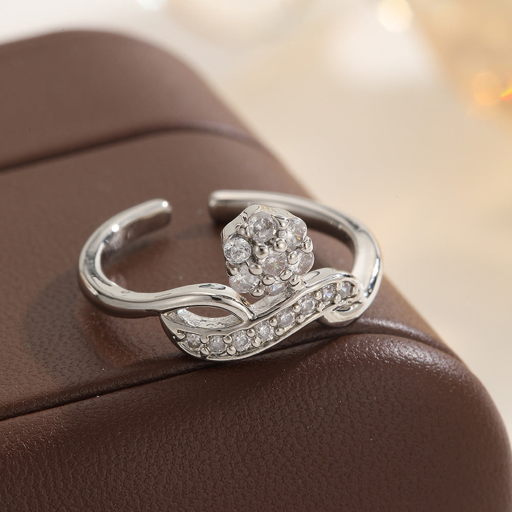 Copper With Real Gold Plating For Lasting Color Niche Adjustable Ring For The Index Finger