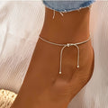 Adjustable Ball Bead Ankle Bracelet For Women