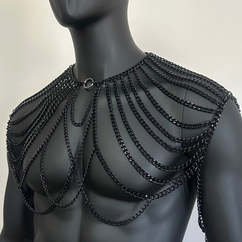 European And American Men's Backpack Body Chains Sexy