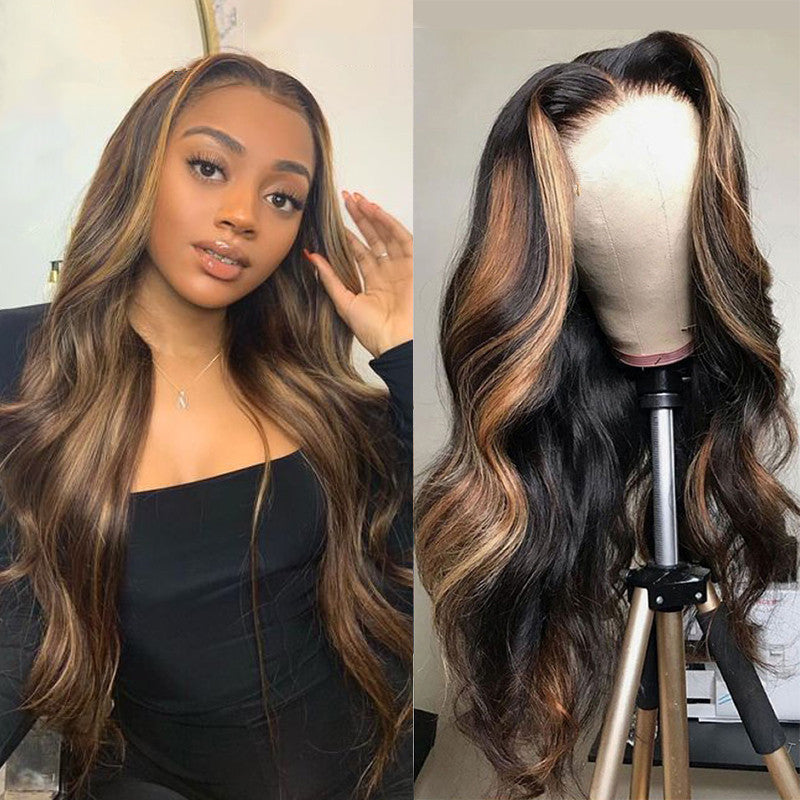 Women's Fashion Foreign Trade Wigs, Long Curly Hair, Wigs, Rose Net